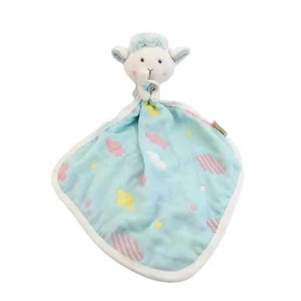 ODM OEM Baby Sheep Toys Stuffed Animal Doudou Baby Comforter Skin Friendly
