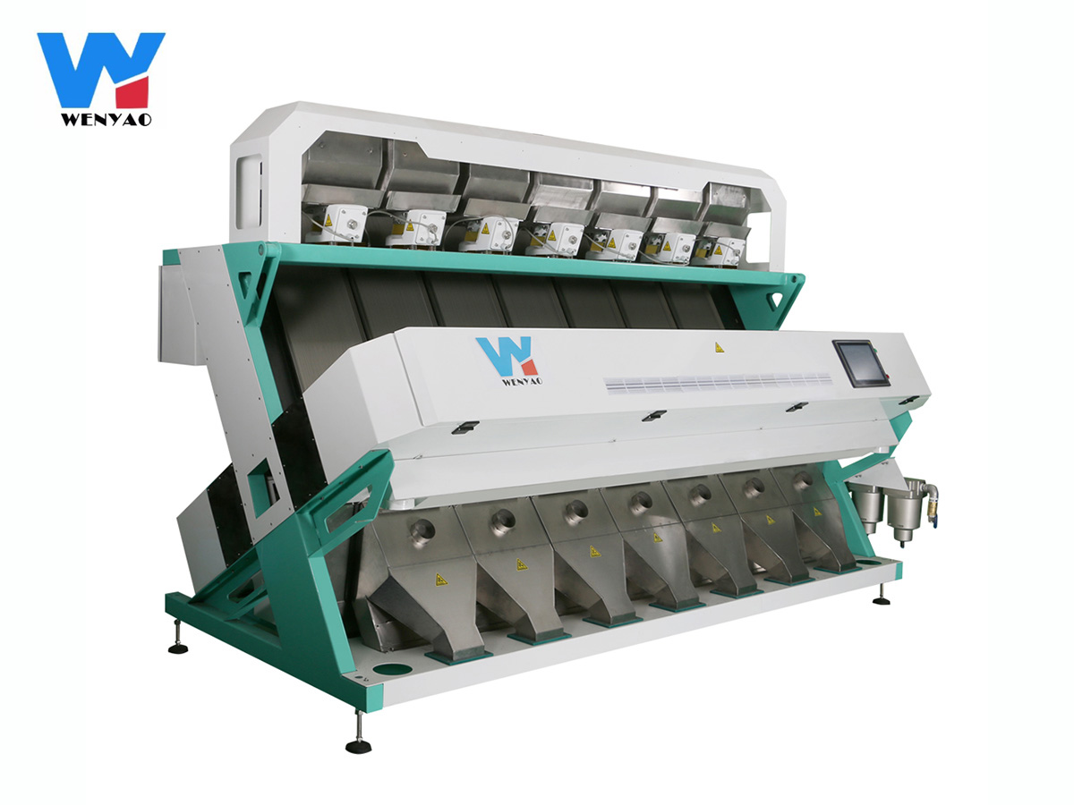 10 Chute Green Blue Brown White Glass Color Sorter Machine for Color Sorting with WiFi Remote