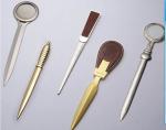 Popular zinc alloy gold / silver metal letter opener for promotion