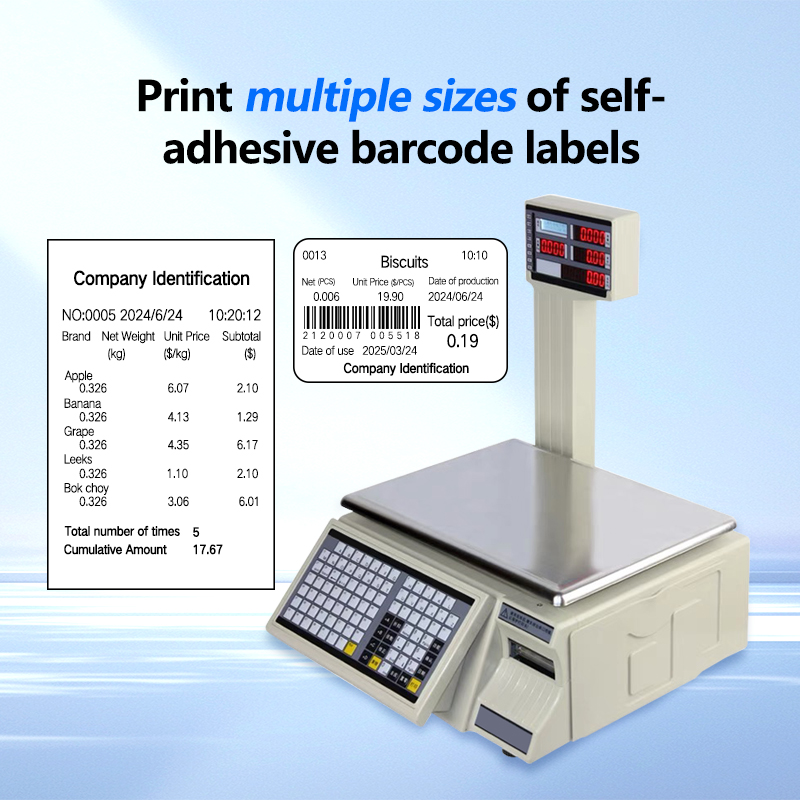 AC 100-240V/DC21V Customized Support OBM Printing Bar Code Table Scale SHW-TMC 15kg