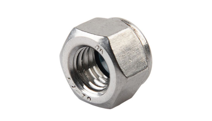 Nylon Nut Stainless Steel DIN985 Prevailing Torque Type Hexagon Thin Nuts With Non Metallic Insert