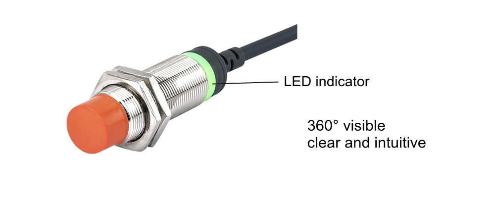 LJ12A3-4-Z/BX DC NPN 3-Wire NO Non-flush Type 4mm Detection Distance M12 Inductive Proximity Sensor Switch