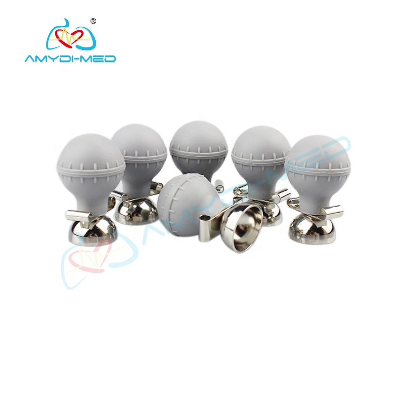 Chest Suction Ecg Bulb Electrodes Rubber Reusable 15mm High Accuracy
