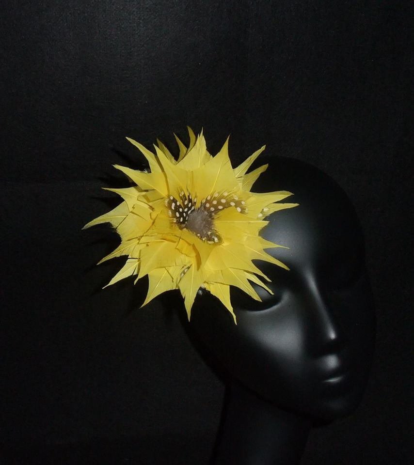 Fast Shipping Goose Feather Flower Mount with Wire Accessory 5*10 cm in Size