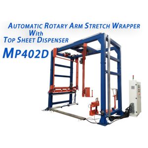  Automatic Electric Rotary Arm Stretch Wrapper With Top Sheet Dispenser Manufactures