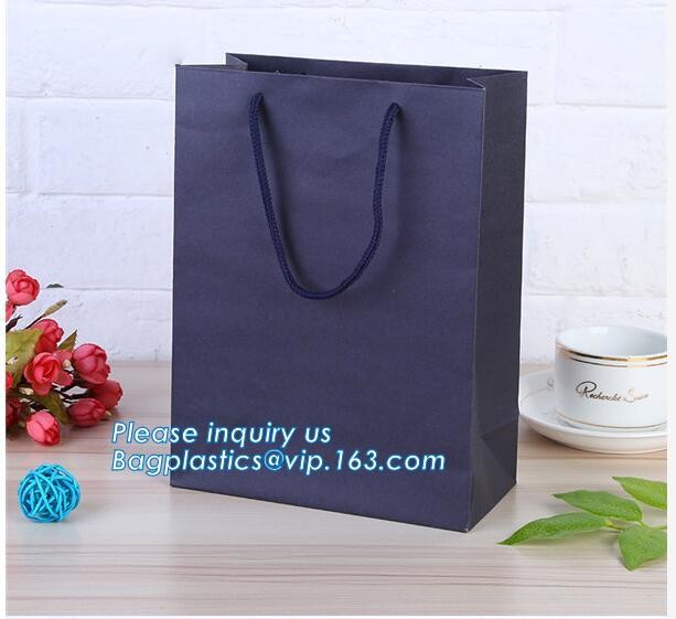 Luxury paper bags with handles Different Sizes,250gsm art paper shopping carrier bag custom printing with handle rope