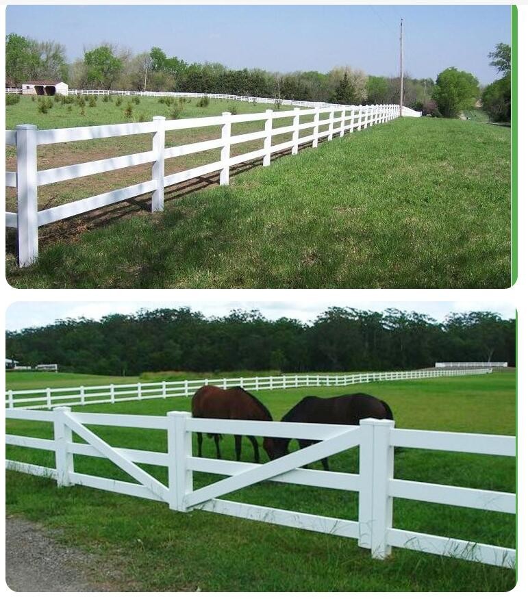 White Color Vinyl Welded Wire Mesh Fence For Paddock Horse Ranch