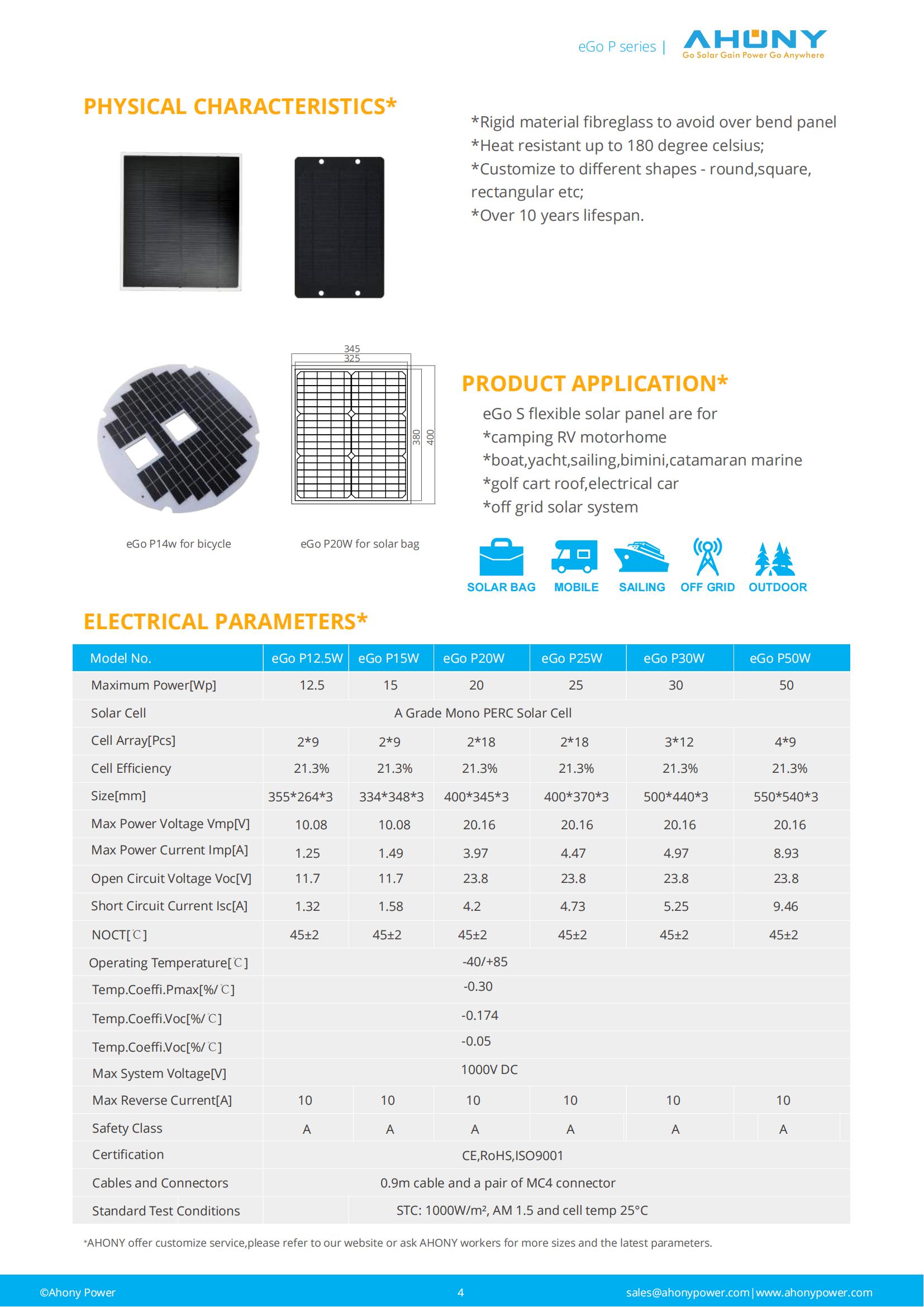 Ultralight PV Bendable Solar Panel Customized Semi Flexible Ultralight Solar Panel