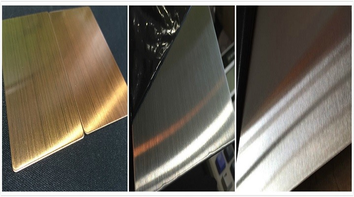 Hairline Finish Stainless Steel Sheet 304 Thickness 0.3MM - 3.0MM Multiple Color