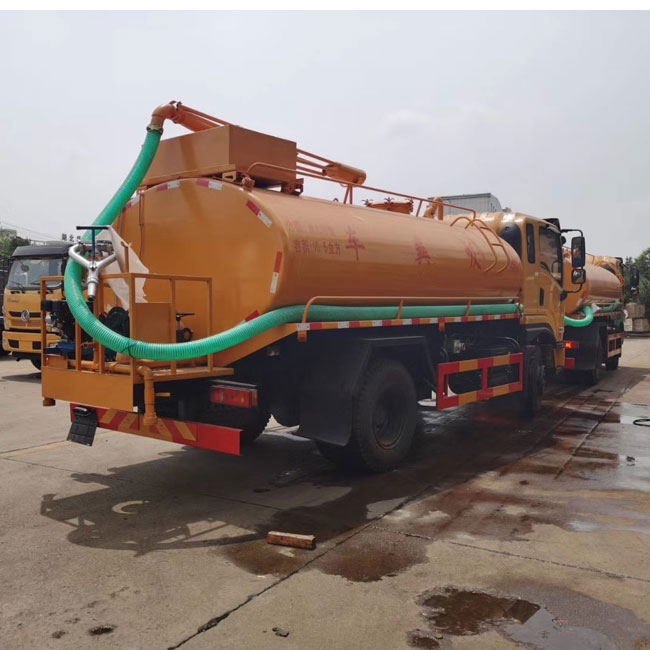 Cheapest Price Yellow Color 5000 Liters 9000 Litets Vacuum Truck Sewage Suction Septic Tanker With Small Flowrate Pump