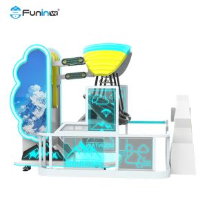 Blue Virtual Reality Games Simulator For Kids Designed With Low Maintenance