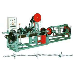 High speed automatic double twist barbed wire machine