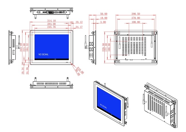 12.1-Inch Embedded Android Screen for Medical Panels and Smart Terminals