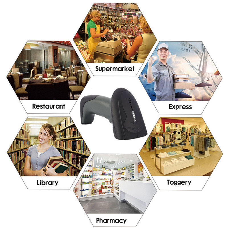 Industrial 2D Barcode Scanner Wireless 400m Transmission Distance Customized