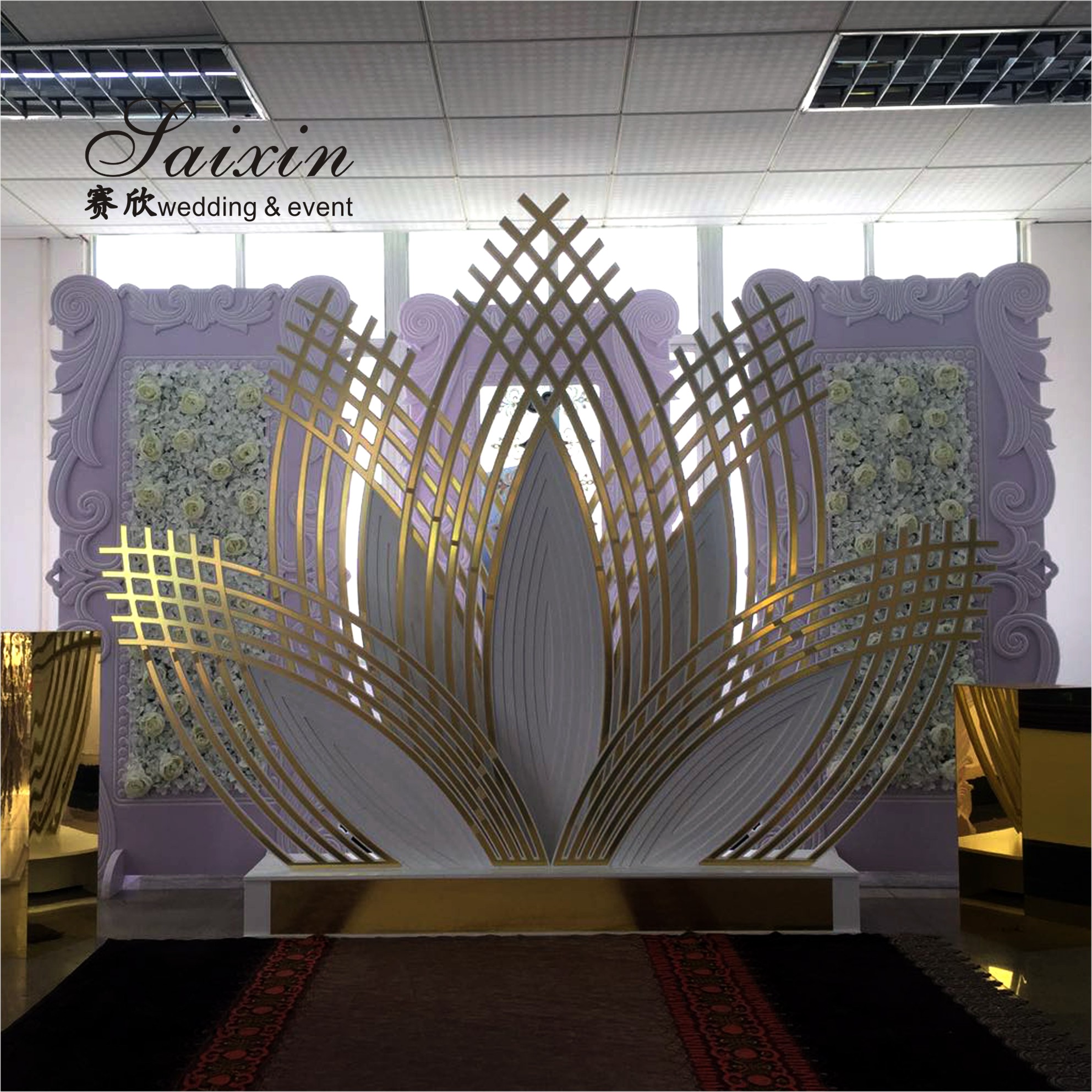 Hot sale White metal arch wedding Backdrop For Wedding Decoration stage Party