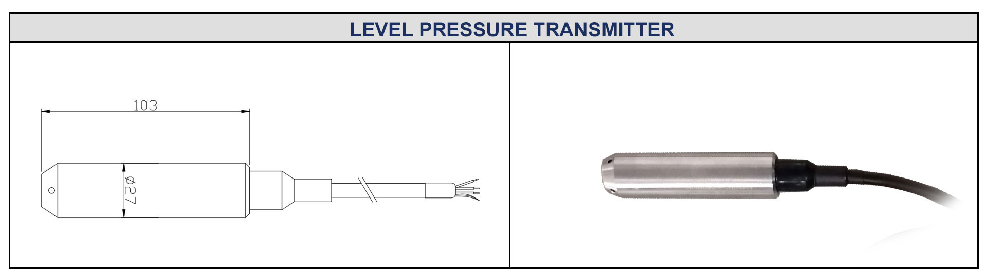 BH93420-IT 4 - 20mA Pressure Transducer To Measure Water And Oil Level Sensor