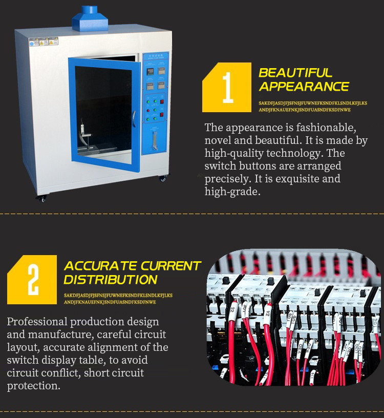 Touch Screen Material Standard Needle Flame Tester for Electrical Appliance Test