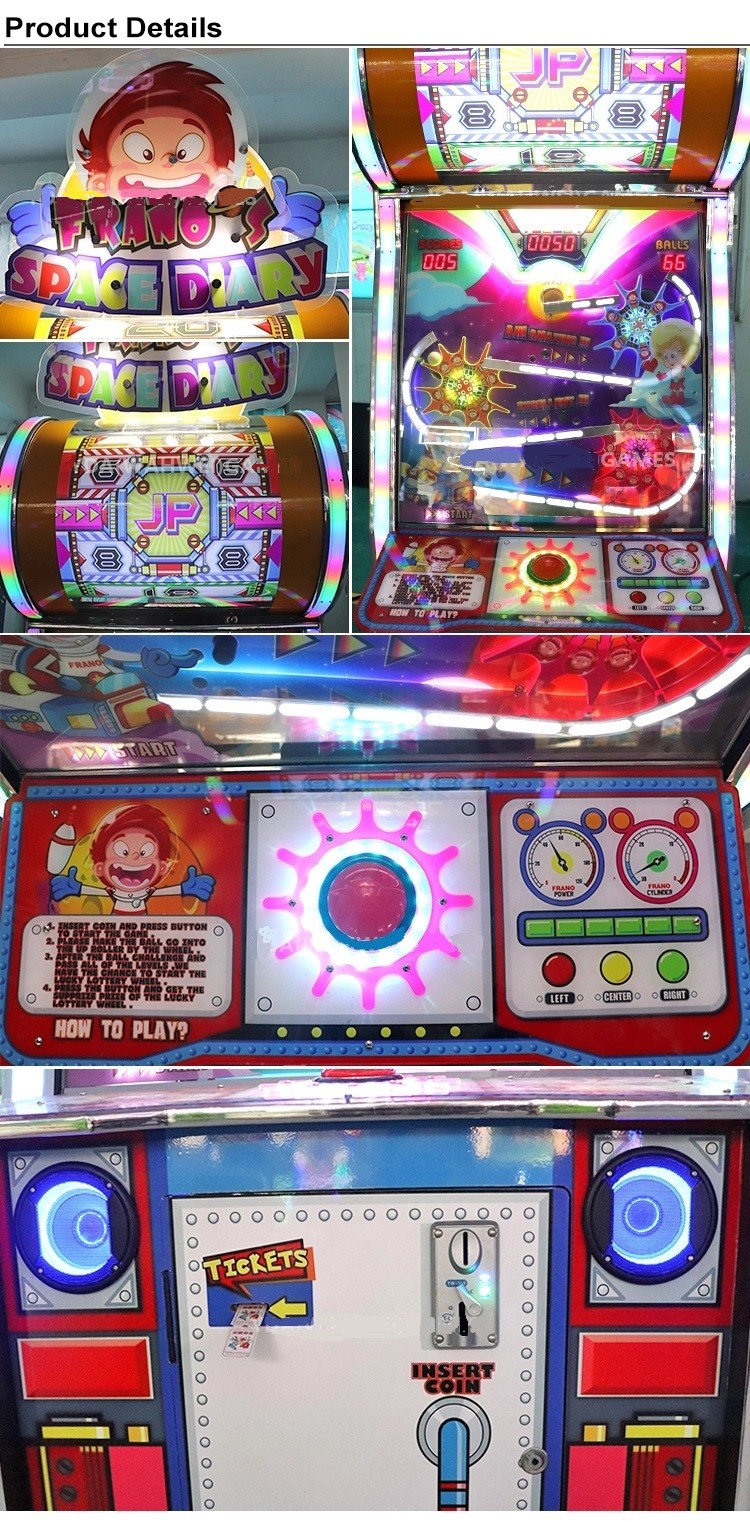 1 Player Space Diary Ticket Vending Machine / Ticket Redemption Machine