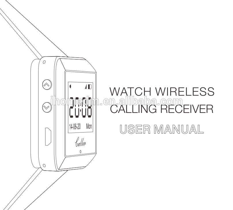 wireless Restaurant waiter service calling system buzzer push button