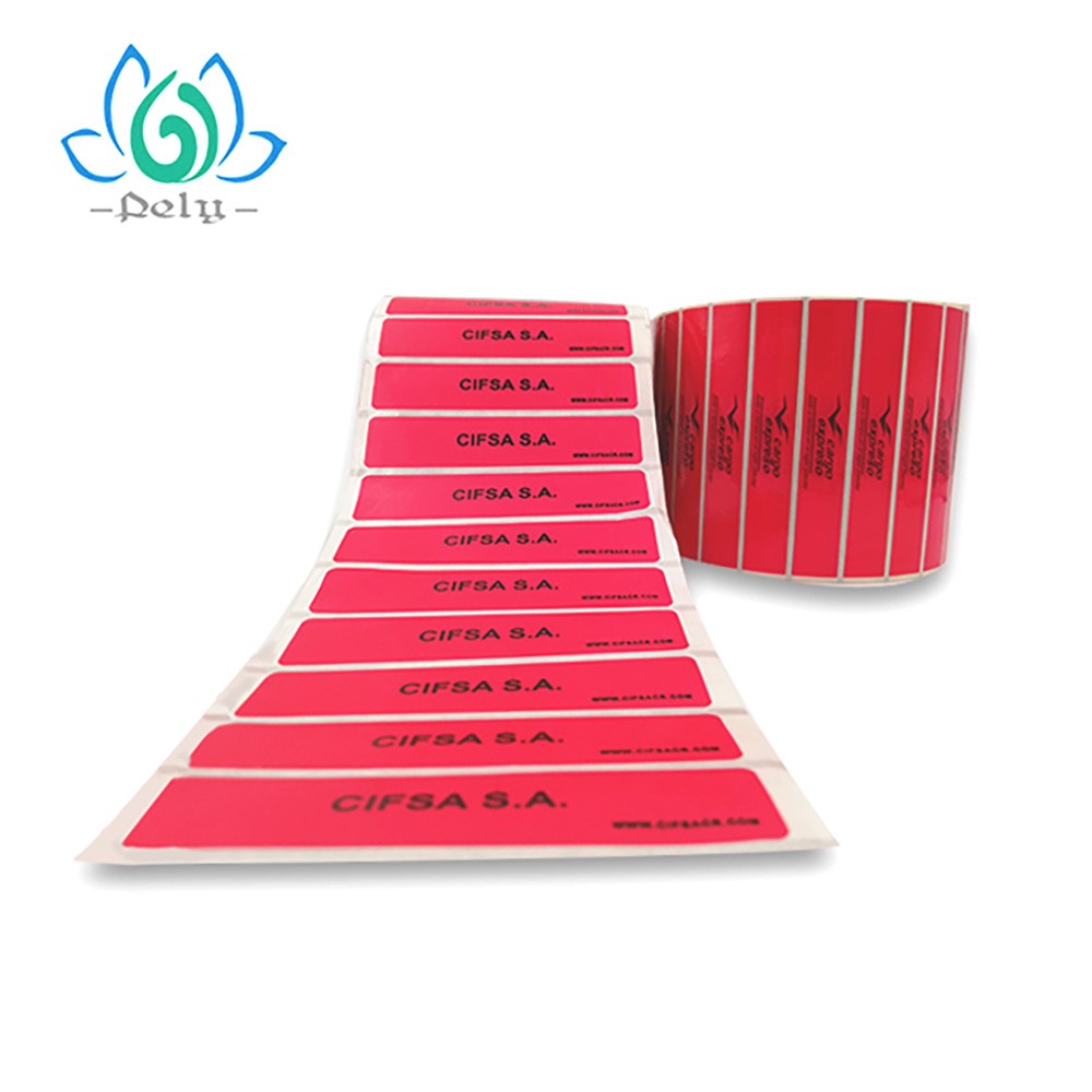 Blue Waterproof Tamper Stickers For Jars Printed Self Adhesive Labels On A Roll