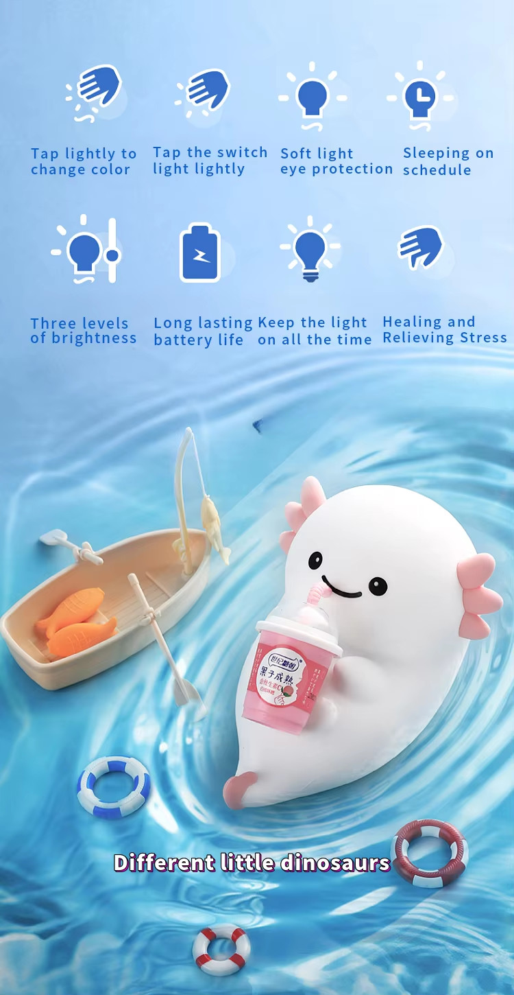 Modern Design Silicone Night Light Cute LED Warm White Colorful Night For Kids Bedroom Touch Control