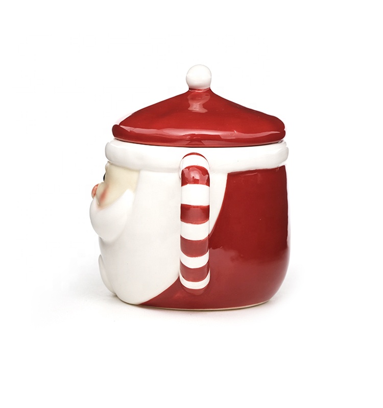 Christmas 3d Mug Santa Shaped Ceramic Santa Coffee Christmas Gift Hand Painting Santa Claus Mug Porcelain Mugs