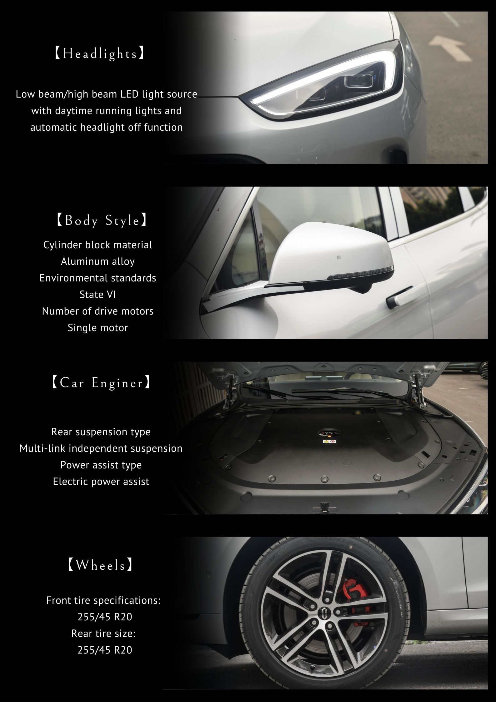 1.5-2.0L Displacement AITO Car Smart 2024 Newest HUA WEI AITO M7 Electric Vehicles