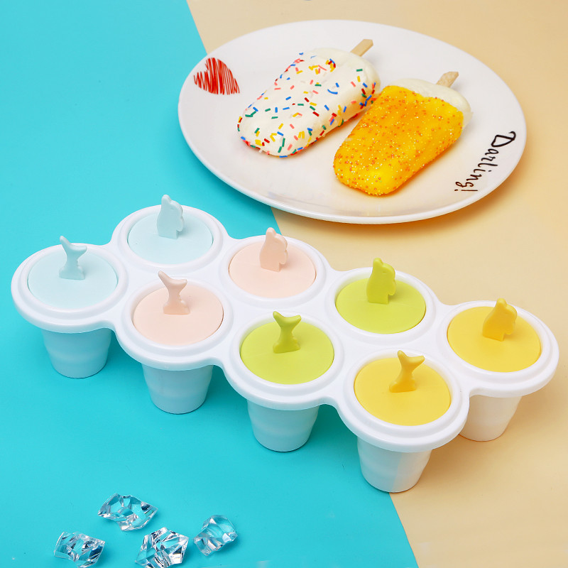 Recycled Popsicle Plastic Ice Cream Mould Children Reusable Popsicle Sticks
