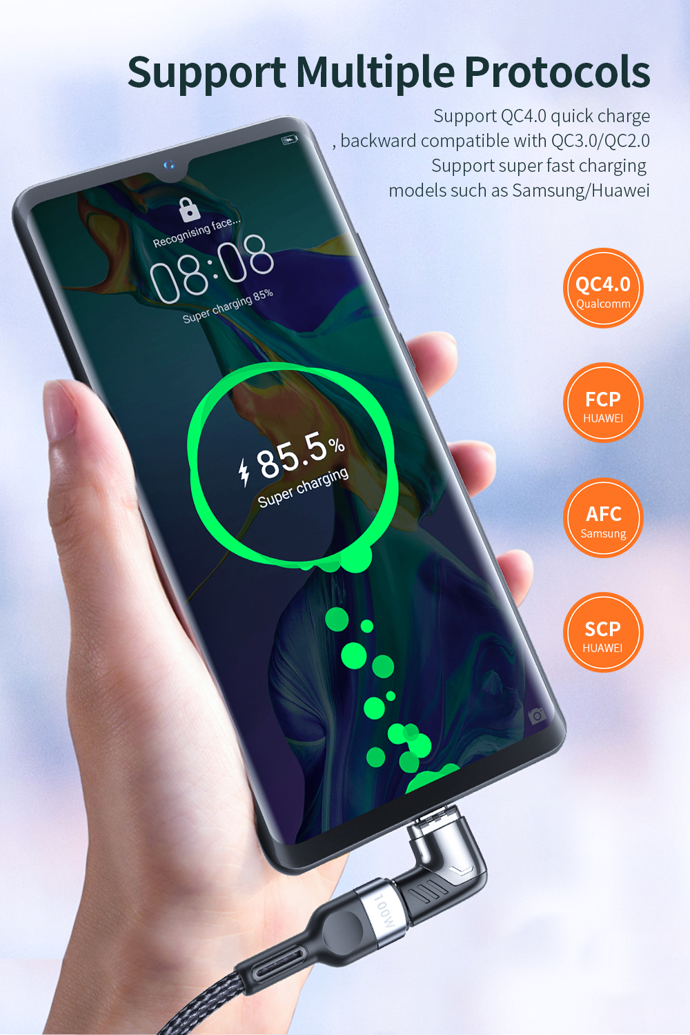 Magnetic Fast Charging Type C Adapter Type C to C Adapter 100W