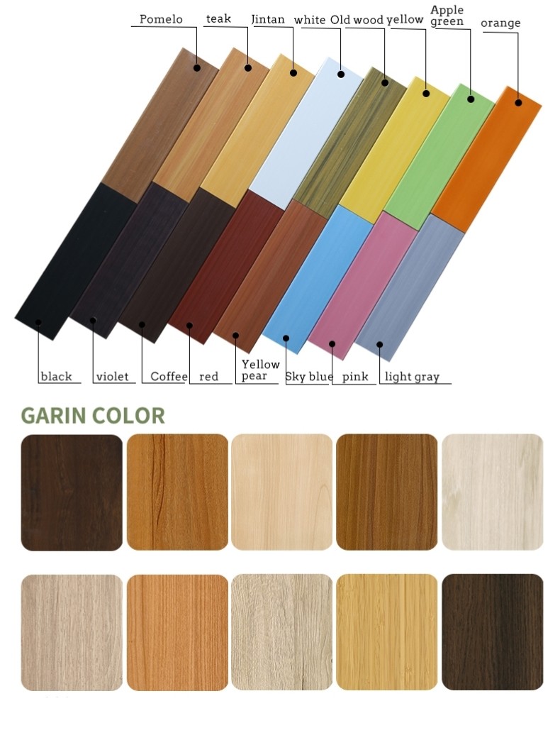 Modern Style Wood Grain Solid Color Decorative WPC Wall Panel for Living Room