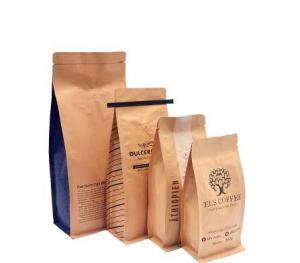 China Printing Food grade kraft paper bag wholesale with clear window and zipper for dried food packaging on sale