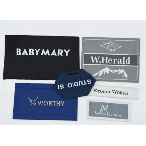 Washable Woven Clothing Labels OEKO Iron On Embroidered Patches