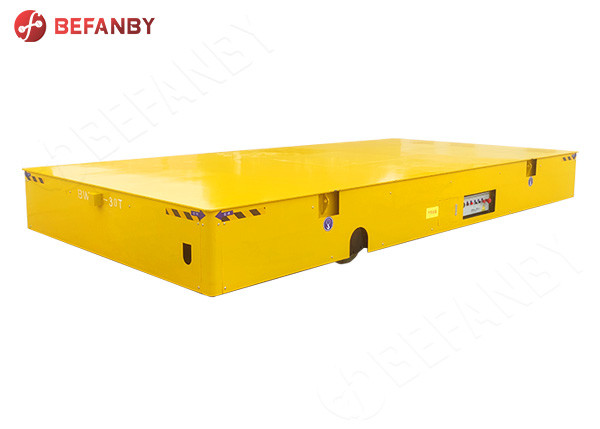 Trackless Transfer Battery Lift Table Trolleys On Cement Floor