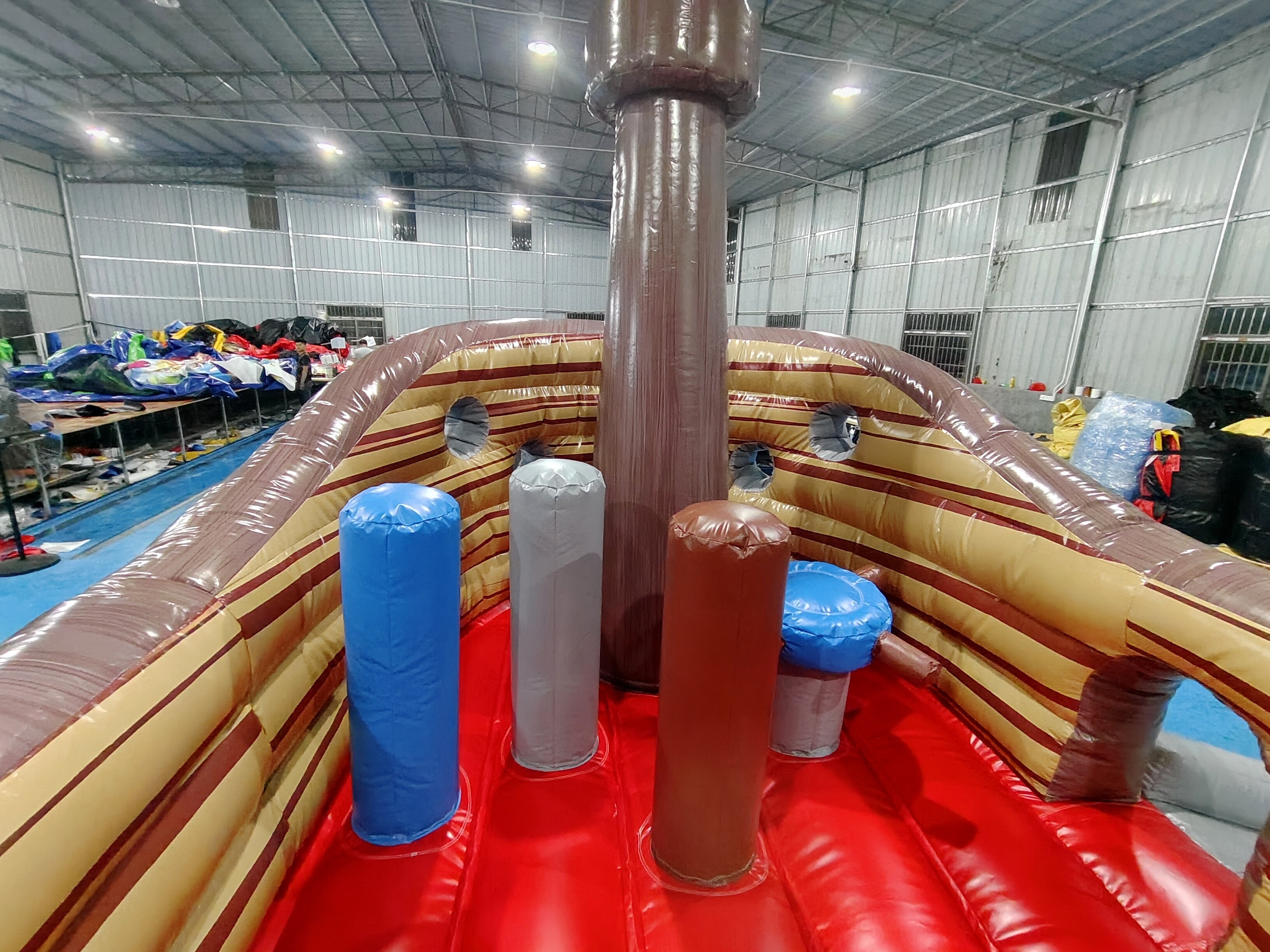 Commercial Inflatable Castle The Pirate Ship Inflatable Bouncy House With Slide Inflatable Playground For Kids