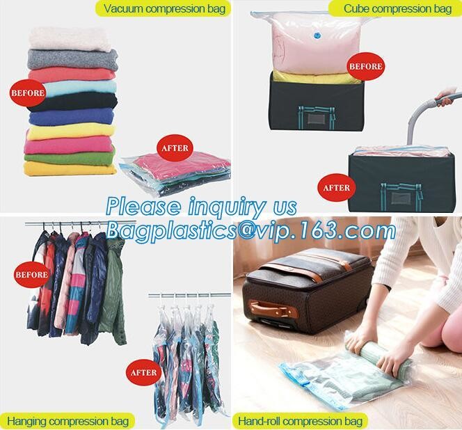 Compression Bag Space Saving, compressible vacumm seal storage bag, vacuum traveling bag without valve, bagease, bagplas
