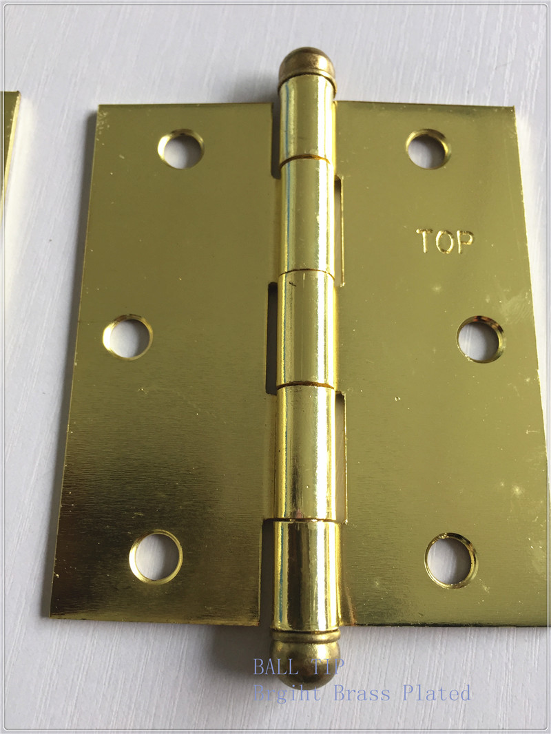 Zinc Plated Heavy Duty Door Hinges Wooden Packing Yellow Color 6 Pair
