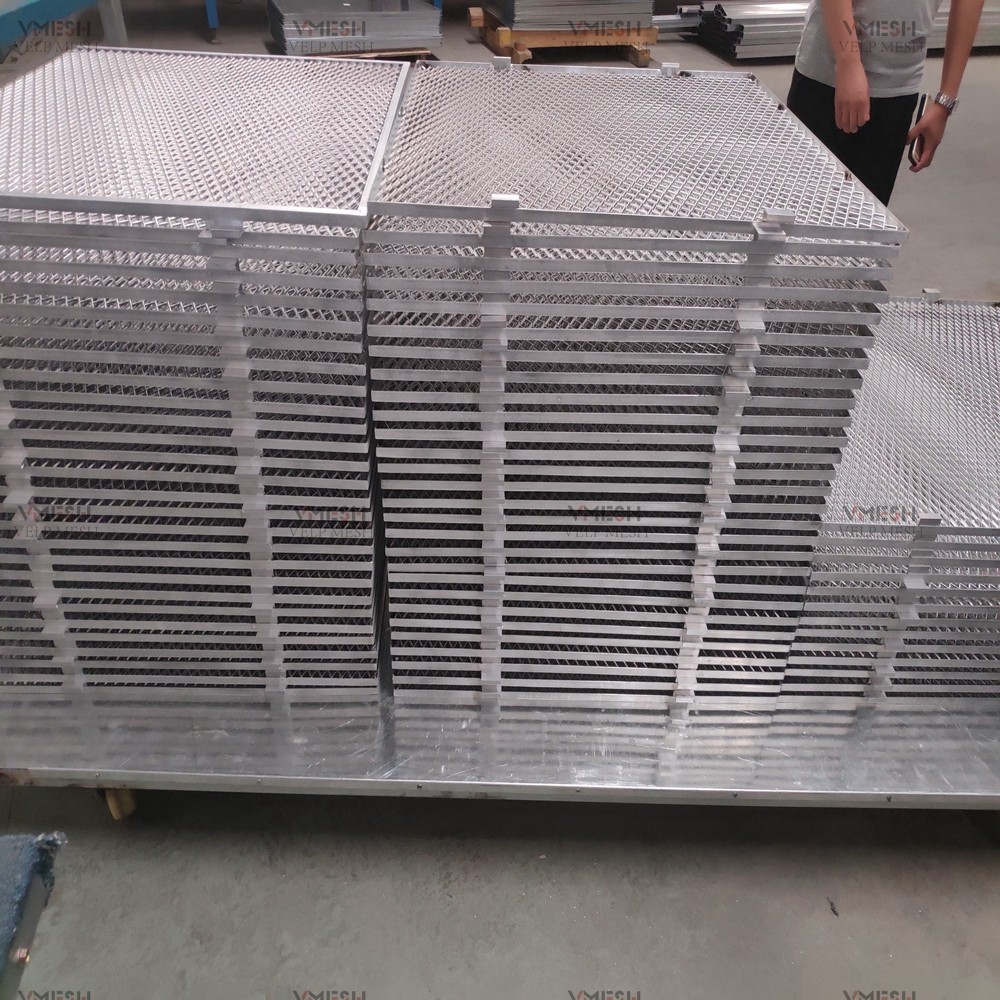 Building Ceilings Aluminum Expanded Wire Mesh Facade Screen Building Material