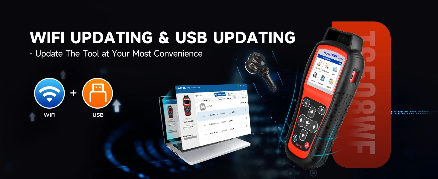 Autel MaxiTPMS TS508WF WiFi TPMS Diagnostic Tool Program MX-sensors, Read/Clear DTCs OBD2 TPMS Relearn Tool Free Update PK TS508