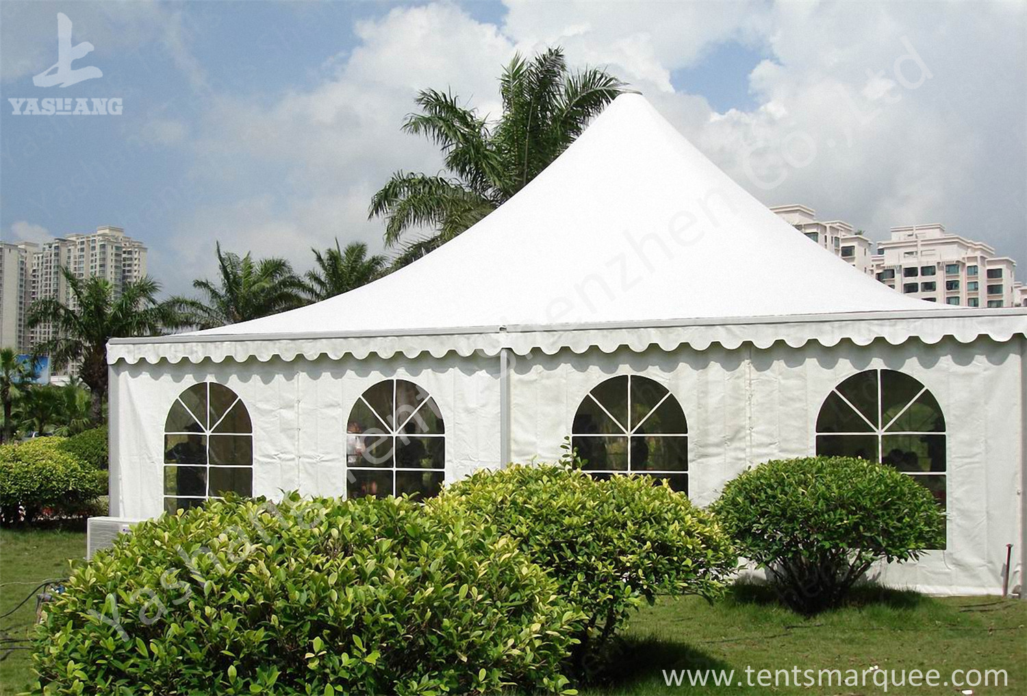 15M Clear Span Aluminum Outdoor Event Tent Designed With Transprent Glass Wall