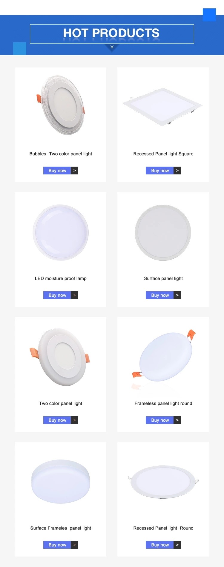 Ultra thin LED recessed round square SMD backlight frameless panel light downlight 9w 18w 24w 36w indoor lighting home