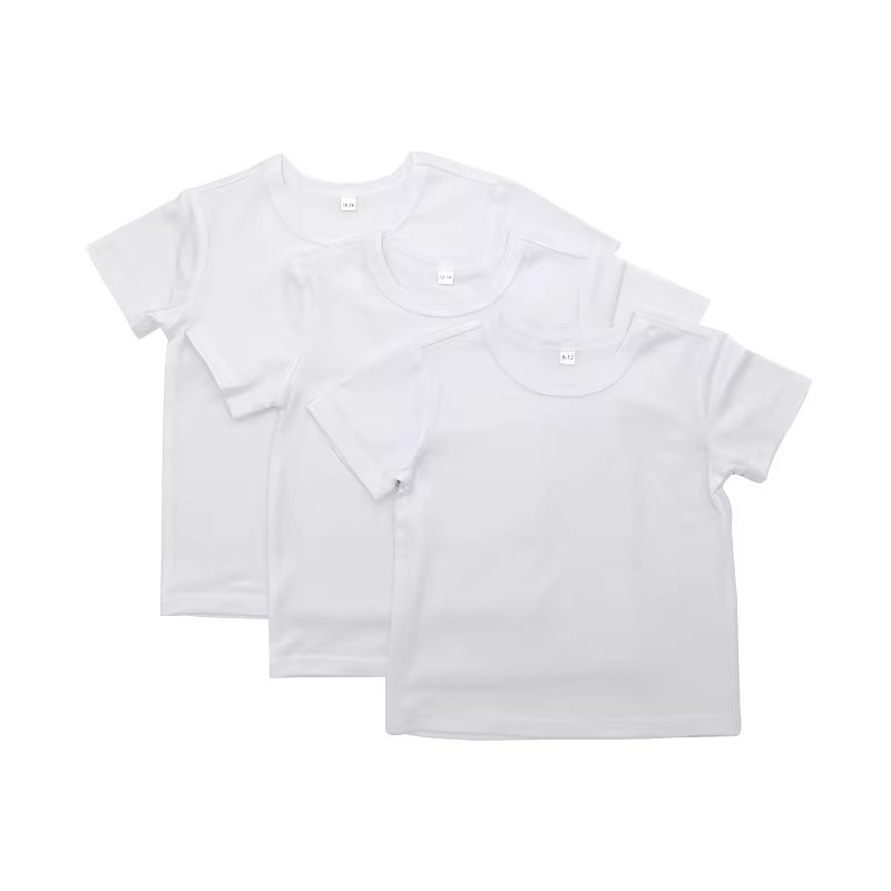 DIY Personalized Blank White Sublimation T Shirt For Kids