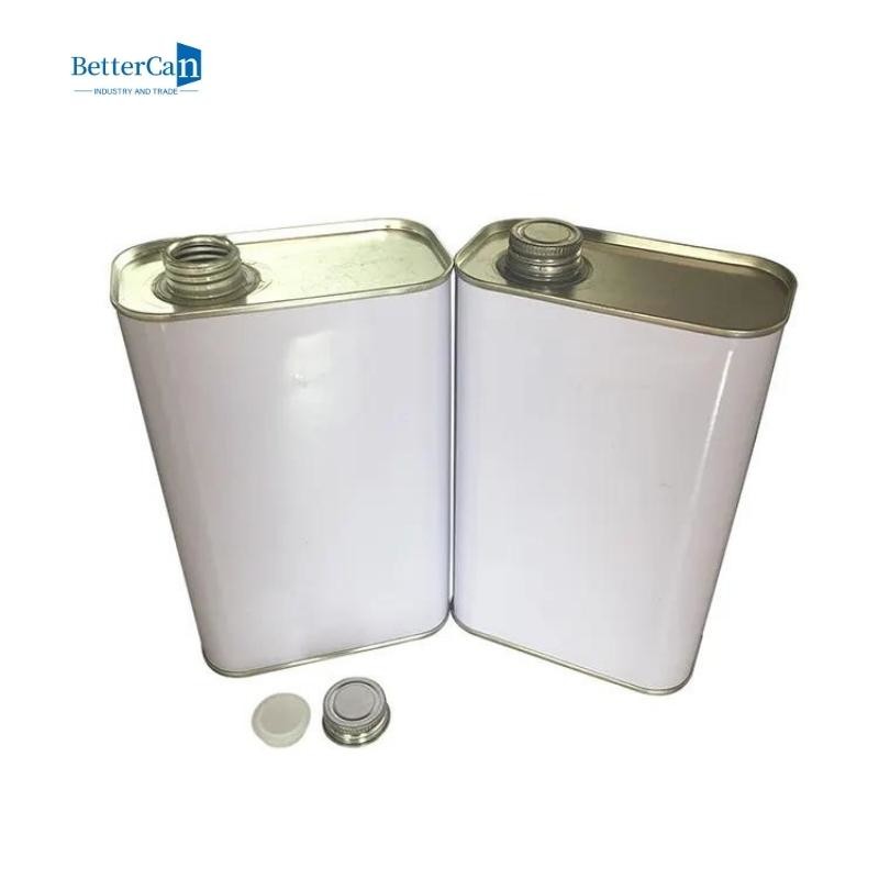 Square Car Paint Tin 1 Litre Varnish Coating Tin Metal Jerry Tin Container