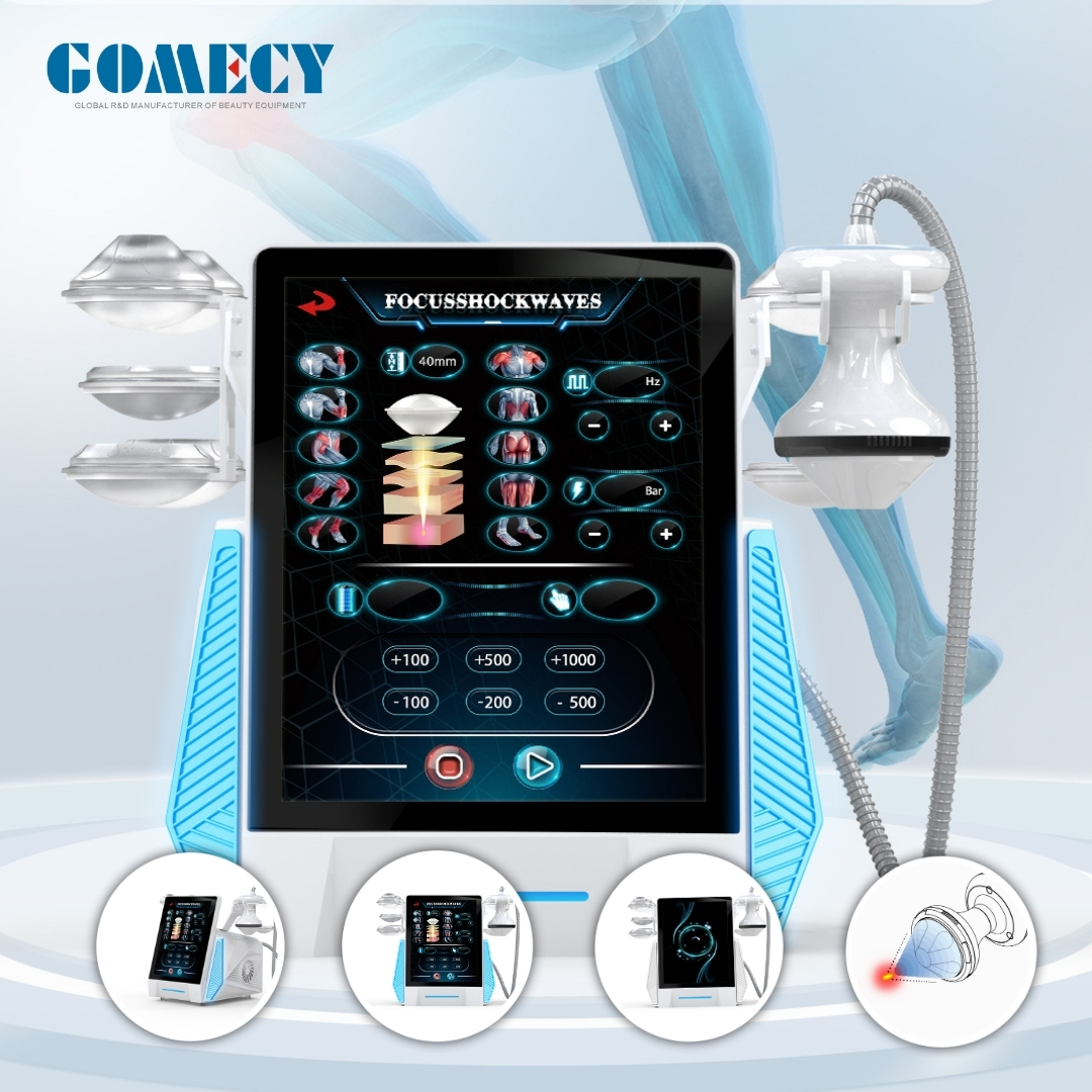Gomecy 15.6 inches 7 Tips Focus Shockwave Physical Therapy Machine After Sport Injured Recovery