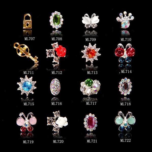 Nail Art Decoration Glitter Gold Silver Butterfly Cupid Arrow Alloy Jewelry