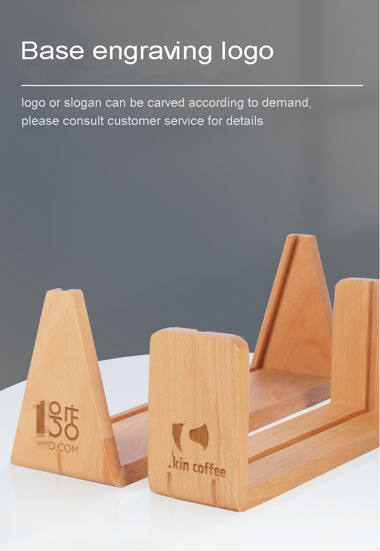 Solid Wood Based Acrylic Sign Holder Menu Display Stand For Advertising Cards