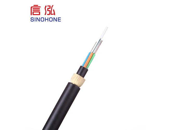 PE AT Outer Sheath Glass Yarn ADSS Fiber Optic Cable For Aerial And Power System