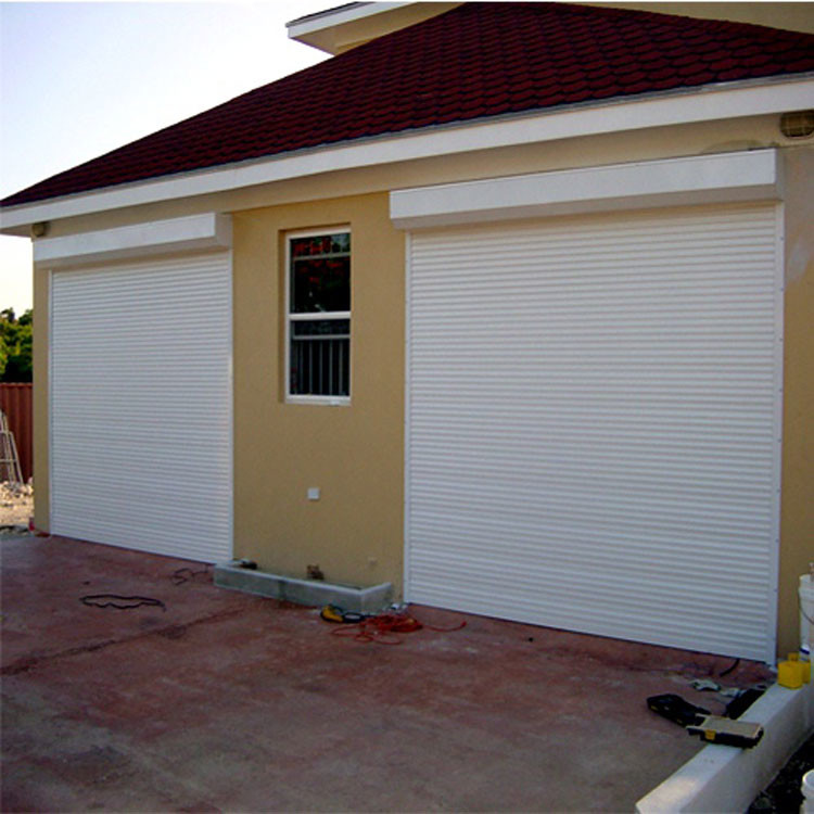 Outdoor 6m Automatic Aluminium Roller Shutter Garage Doors Windproof RAL color