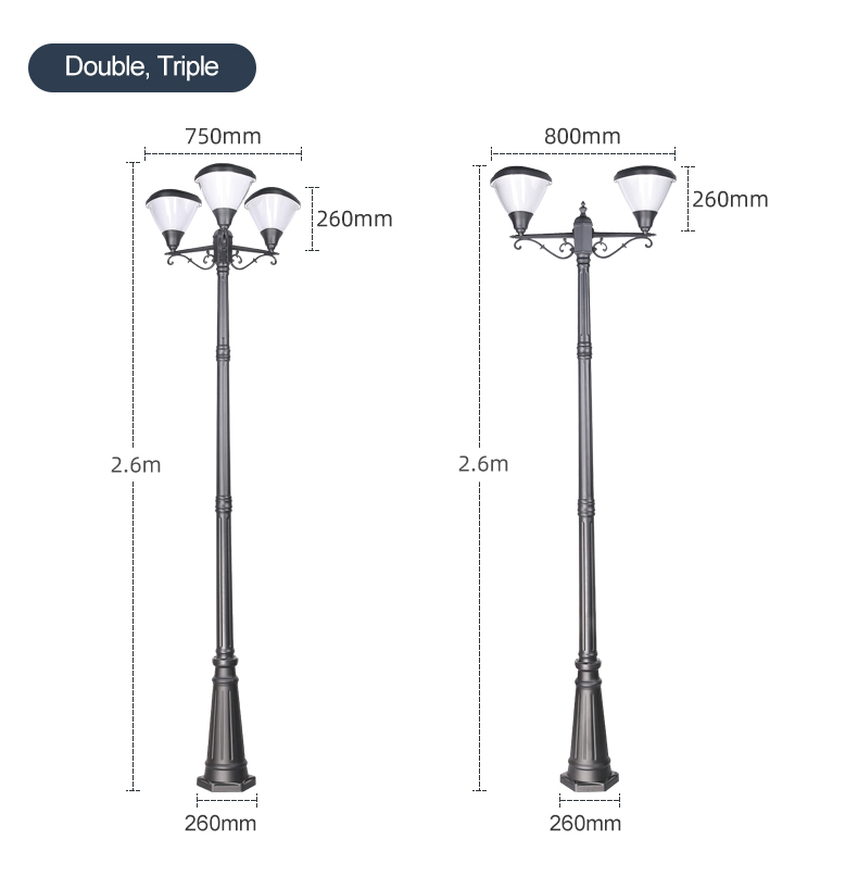 Aluminum Landscape Fast Charging Solar Lights 100lm 3000k 6000k For Courtyard