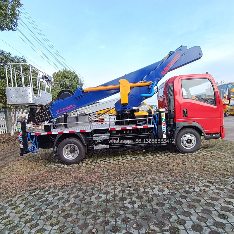 China HOWO 4*2 New Diesel High-Temperature Resistant AWP | Hydraulic Boom Lift for Oilfield & Pipeline Maintenance