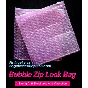  reusable air bubble stationery packaging bags envelope shock proof bag with slider zip lock for fragile articles, zip Manufactures